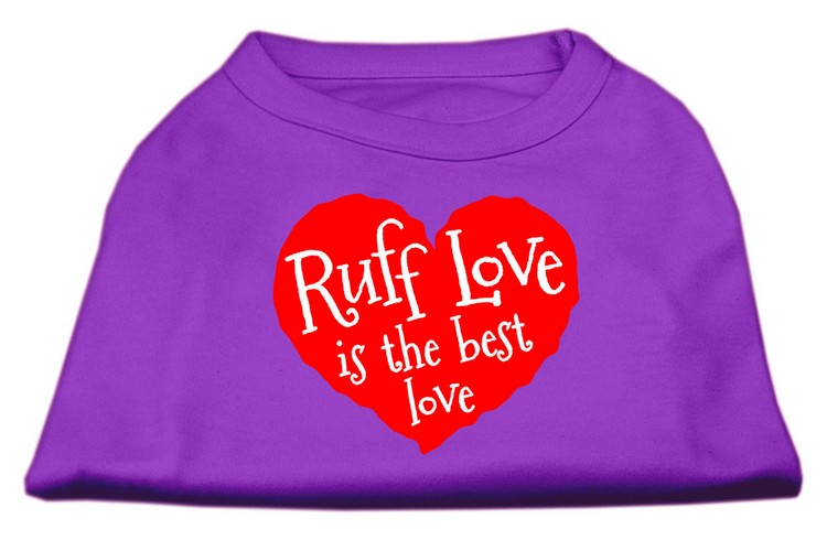 Ruff Love Screen Print Shirt Purple XS